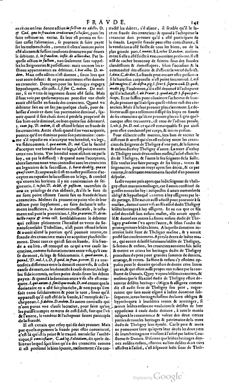 1629 - Veuve Nicolas Buon - Trésor du droit français (21754 T. 2) - BM Lyon
