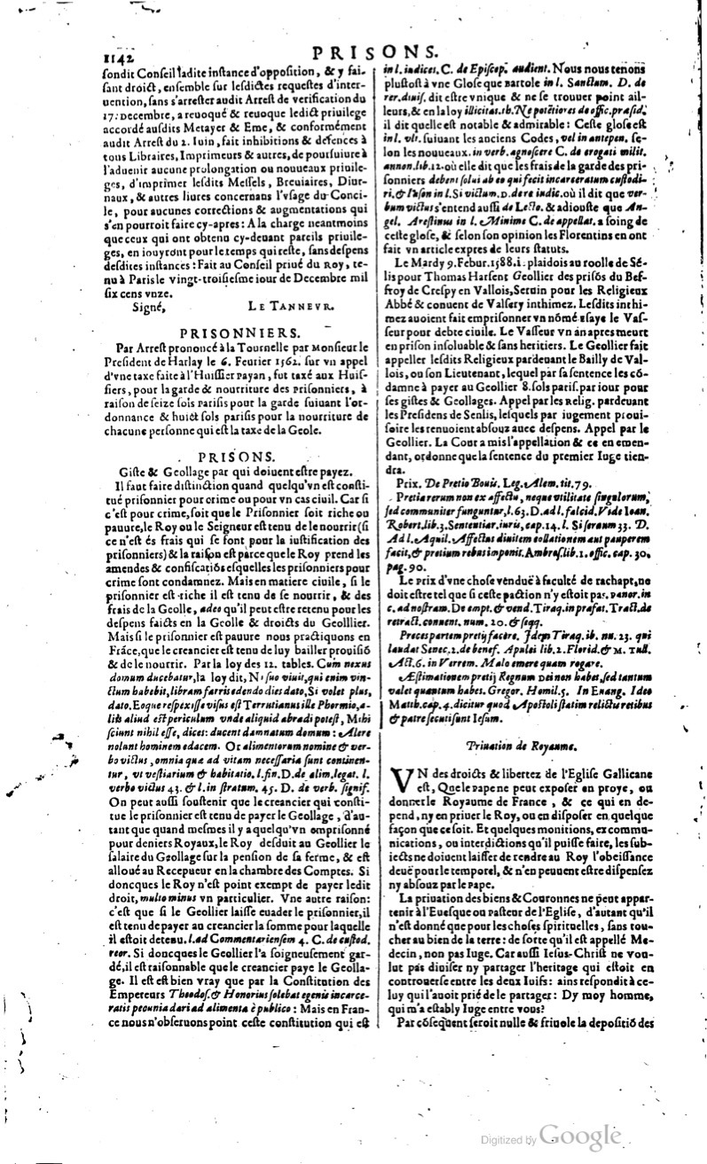 1629 - Veuve Nicolas Buon - Trésor du droit français (29620 T. 2) - BM Lyon