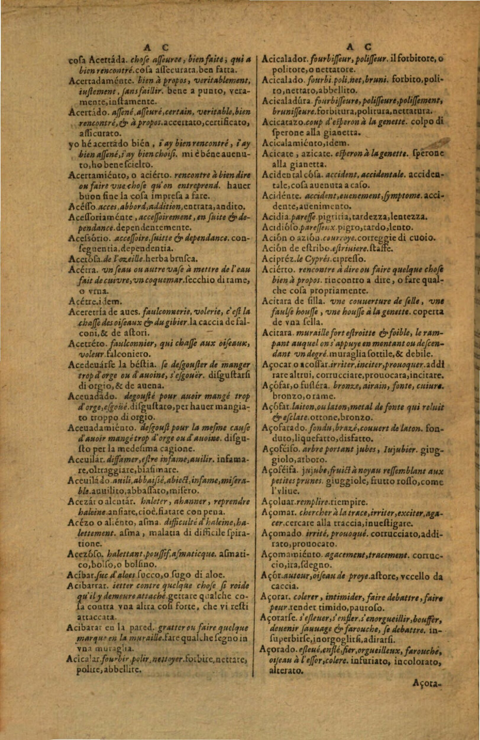 1617 - Samuel Crespin - Trésor des trois langues espagnole, française et italienne (Première partie) - Regensburg 1617 - Samuel Crespin - Trésor des trois langues espagnole, française et italienne (Première partie) - Regensburg