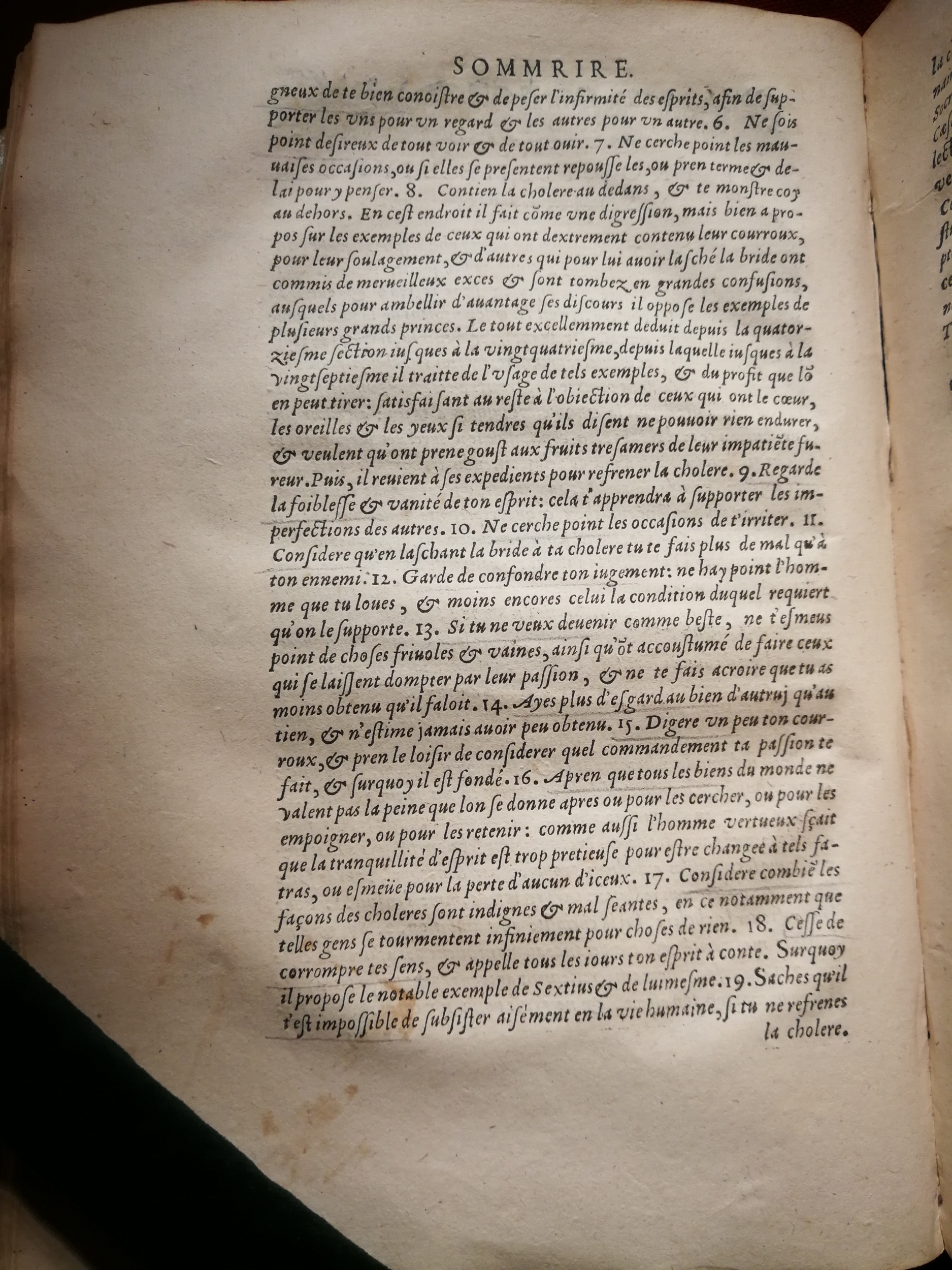 1595 - Jean Houzé - Œuvres morales et mêlées de Sénèque, Trésor de philosophie morale - T. 1 - BnF