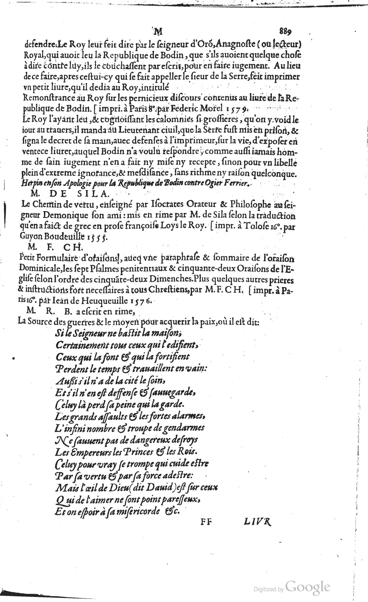 1585 - Barthélemy Honorat - Bibliothèques françaises - BSB Munich