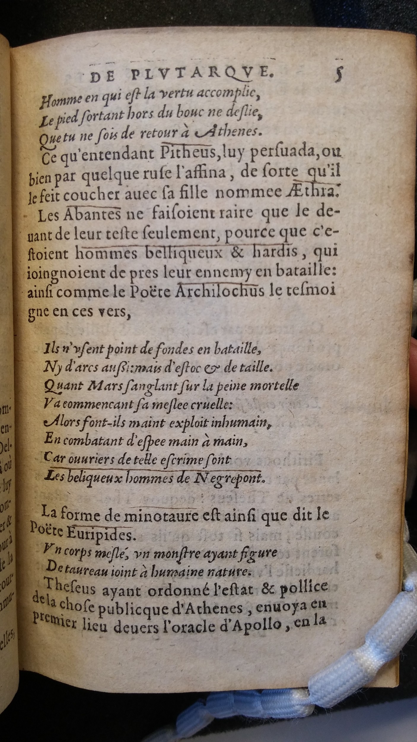 1577 - Claude Micard - Trésor des vies de Plutarque - Saint-Gallen
