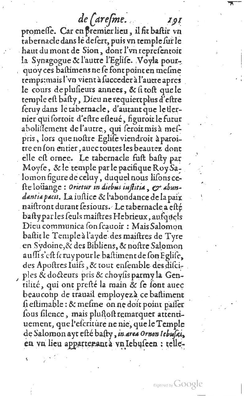 1607 - Nicolas Du Fossé - Trésor quadragésimal - T 01 - BM Lyon