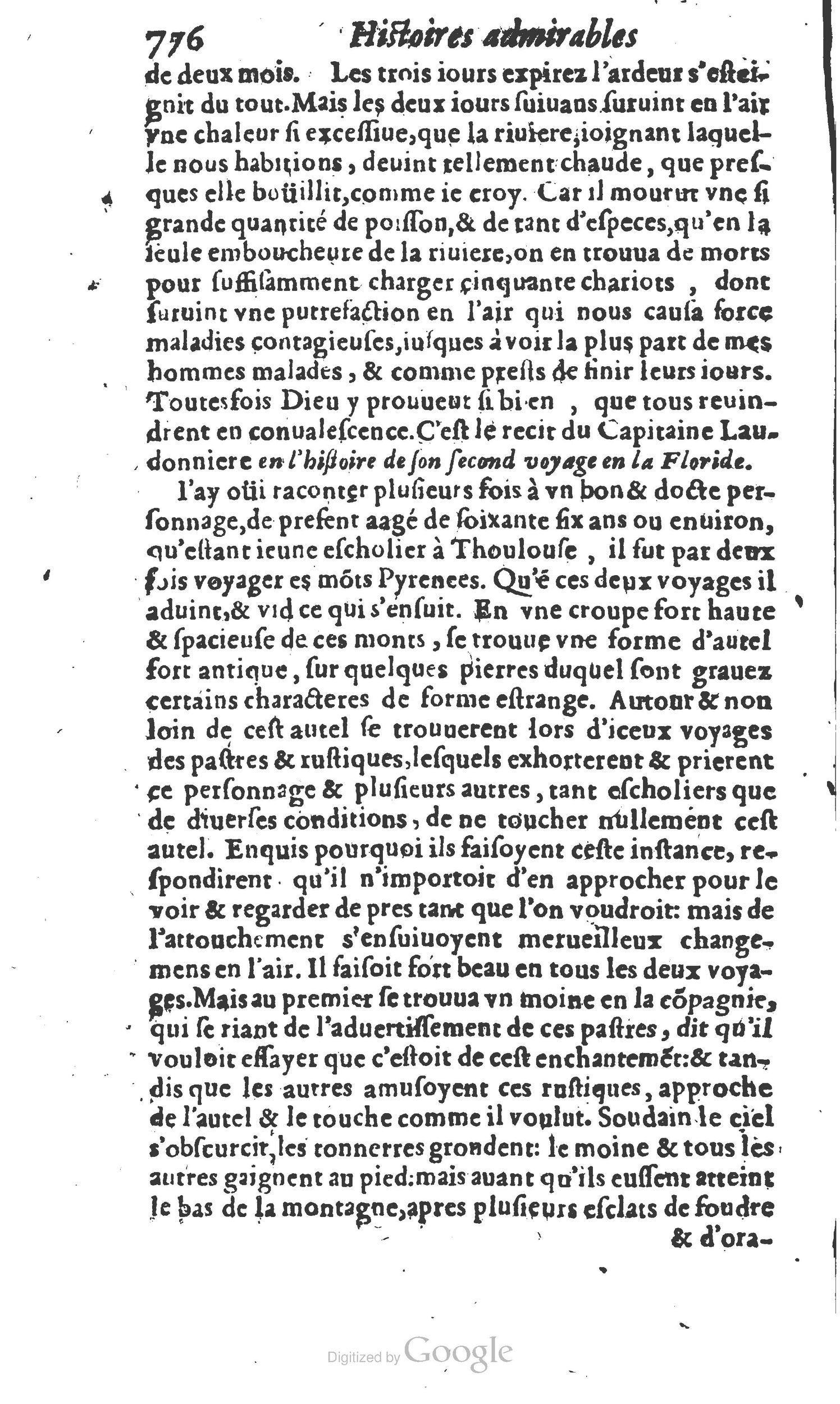 1610 - Paul Marceau - Trésor d’histoires admirables et mémorables - Princeton