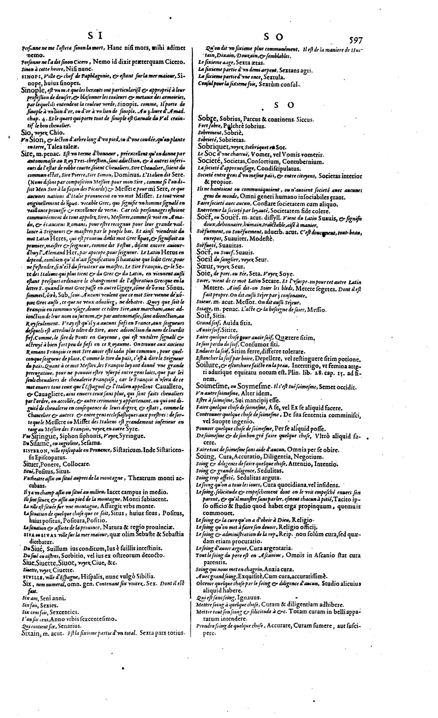 1606 - David Douceur - Trésor de la langue française - BM Lyon 1606 - David Douceur - Trésor de la langue française - BM Lyon
