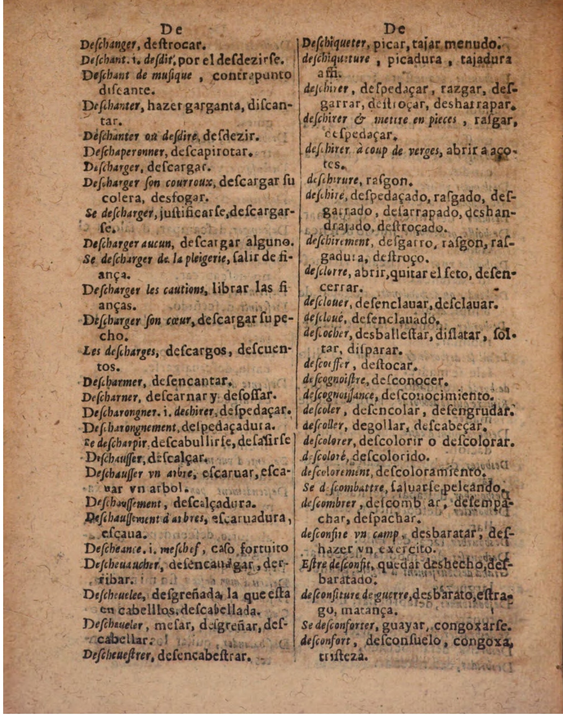 1624 - Hubert Antoine - Trésor des deux langues espagnole et française (Seconde partie) - BSB Munich