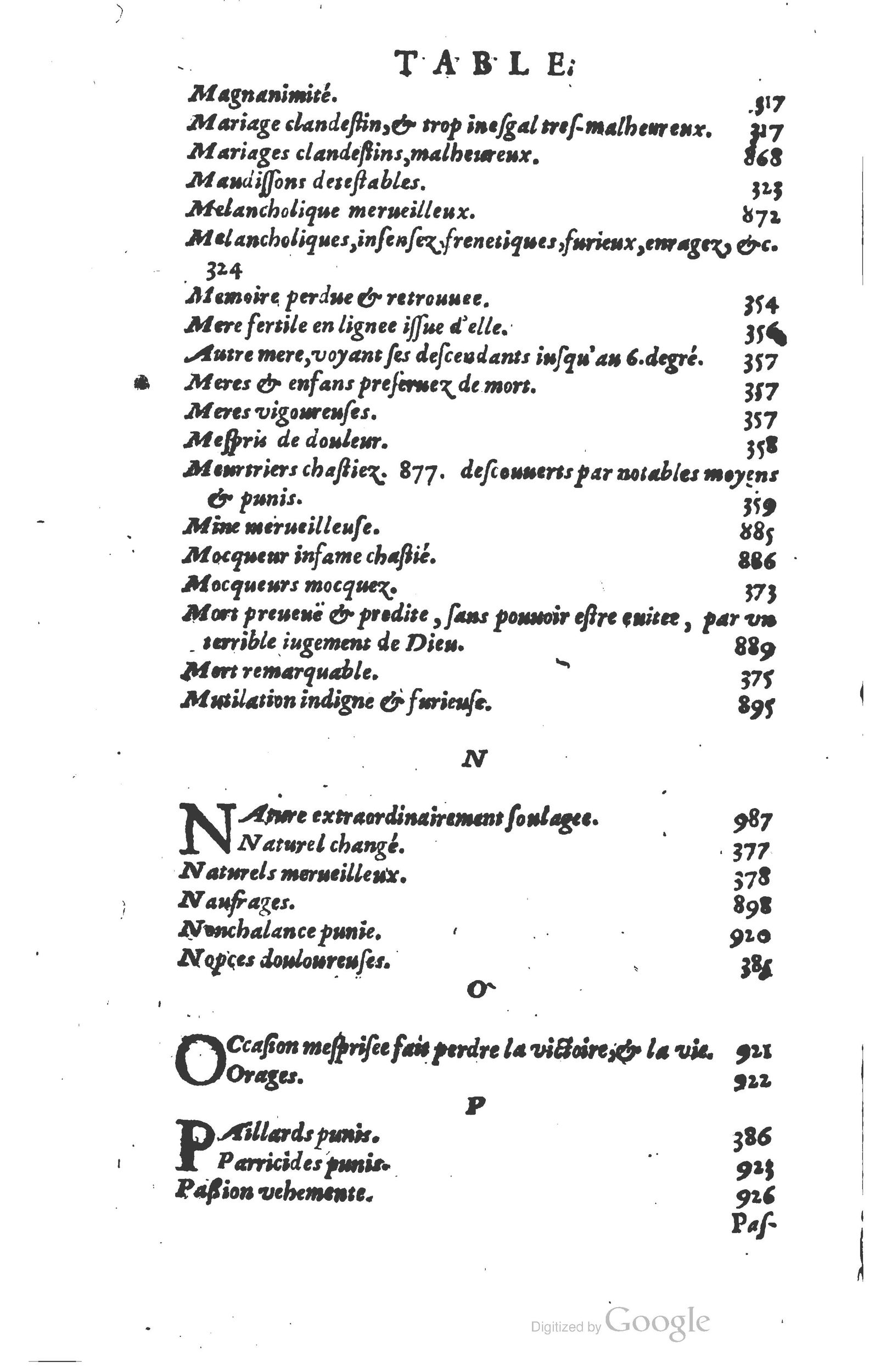 1610 - Paul Marceau - Trésor d’histoires admirables et mémorables - Princeton