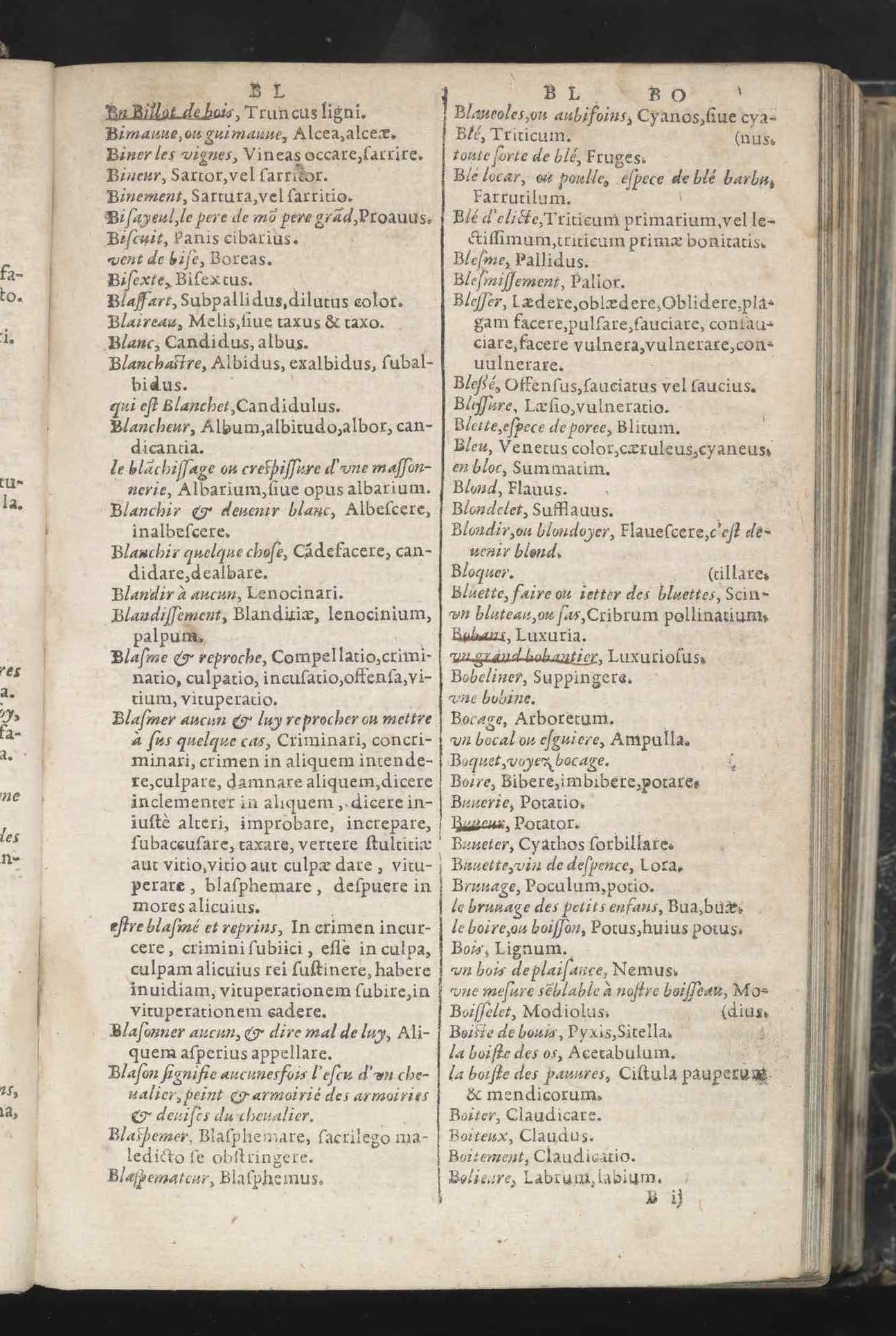 1597 - Richard Aubert - Trésor des mots et traits français - Den Haag 1597 - Richard Aubert - Trésor des mots et traits français - Den Haag