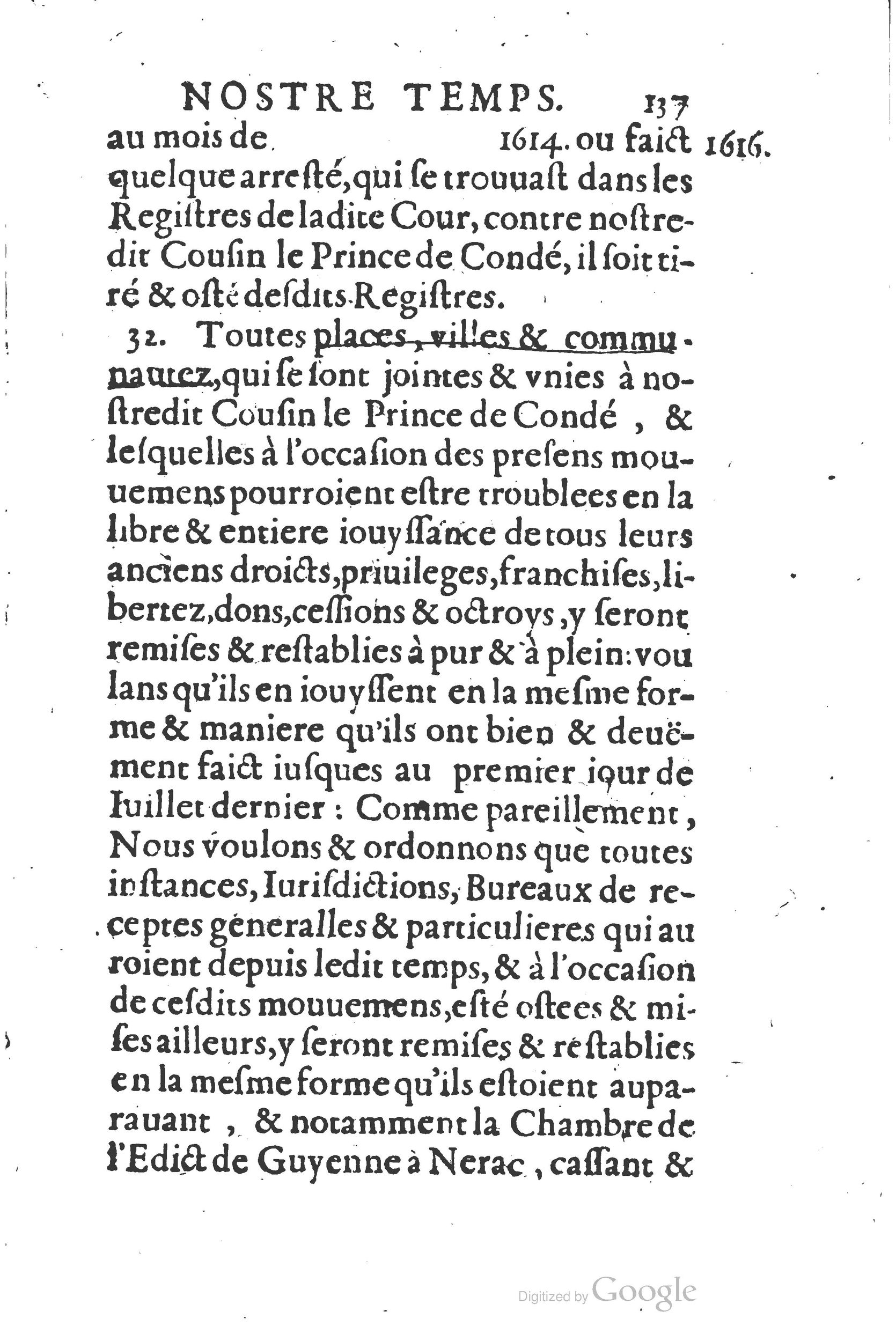 1626 - Joseph Bouillerot - Trésor de l’histoire générale de notre temps - BSB Munich