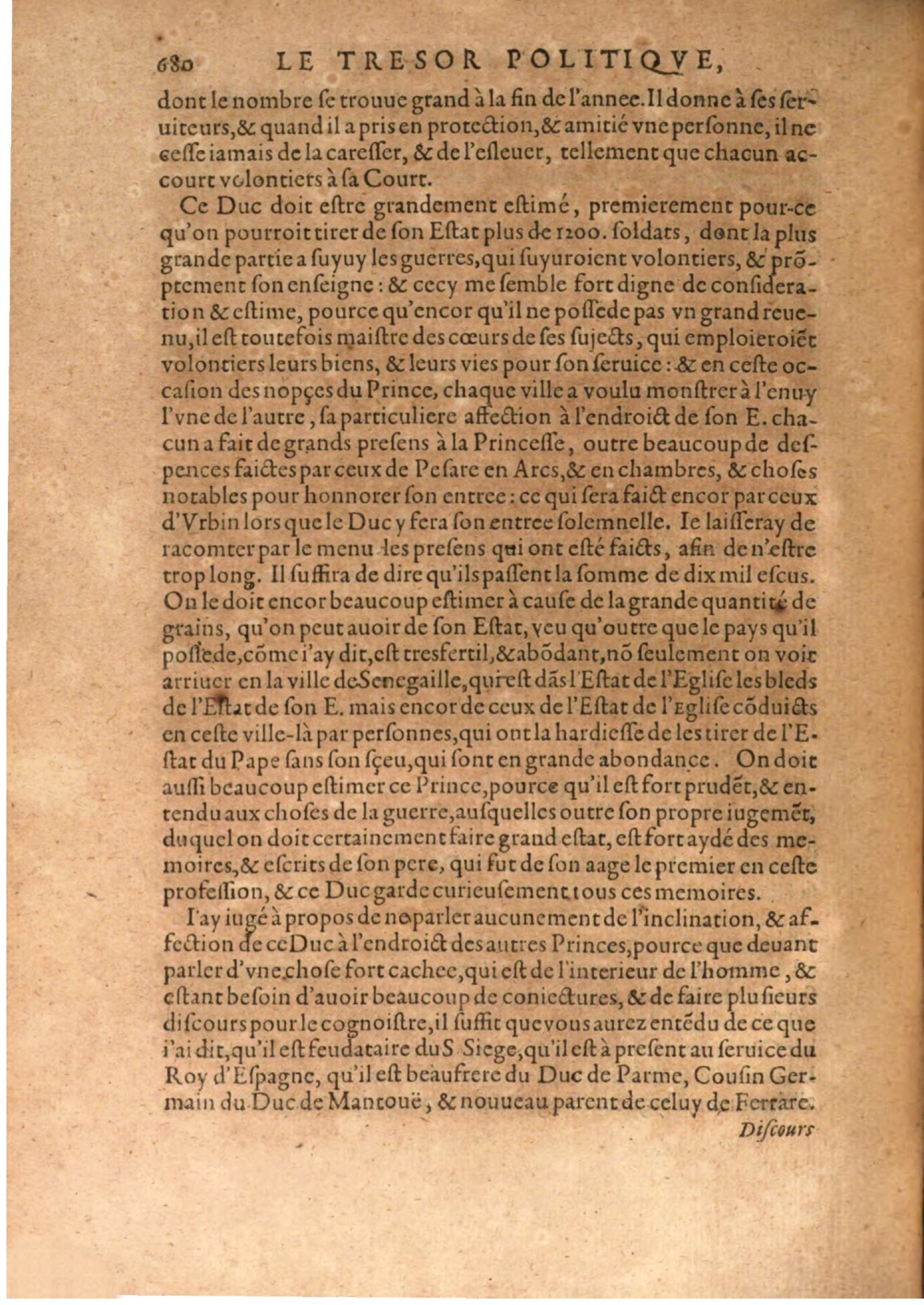 1608 - Nicolas Du Fossé - Trésor politique - BSB Munich