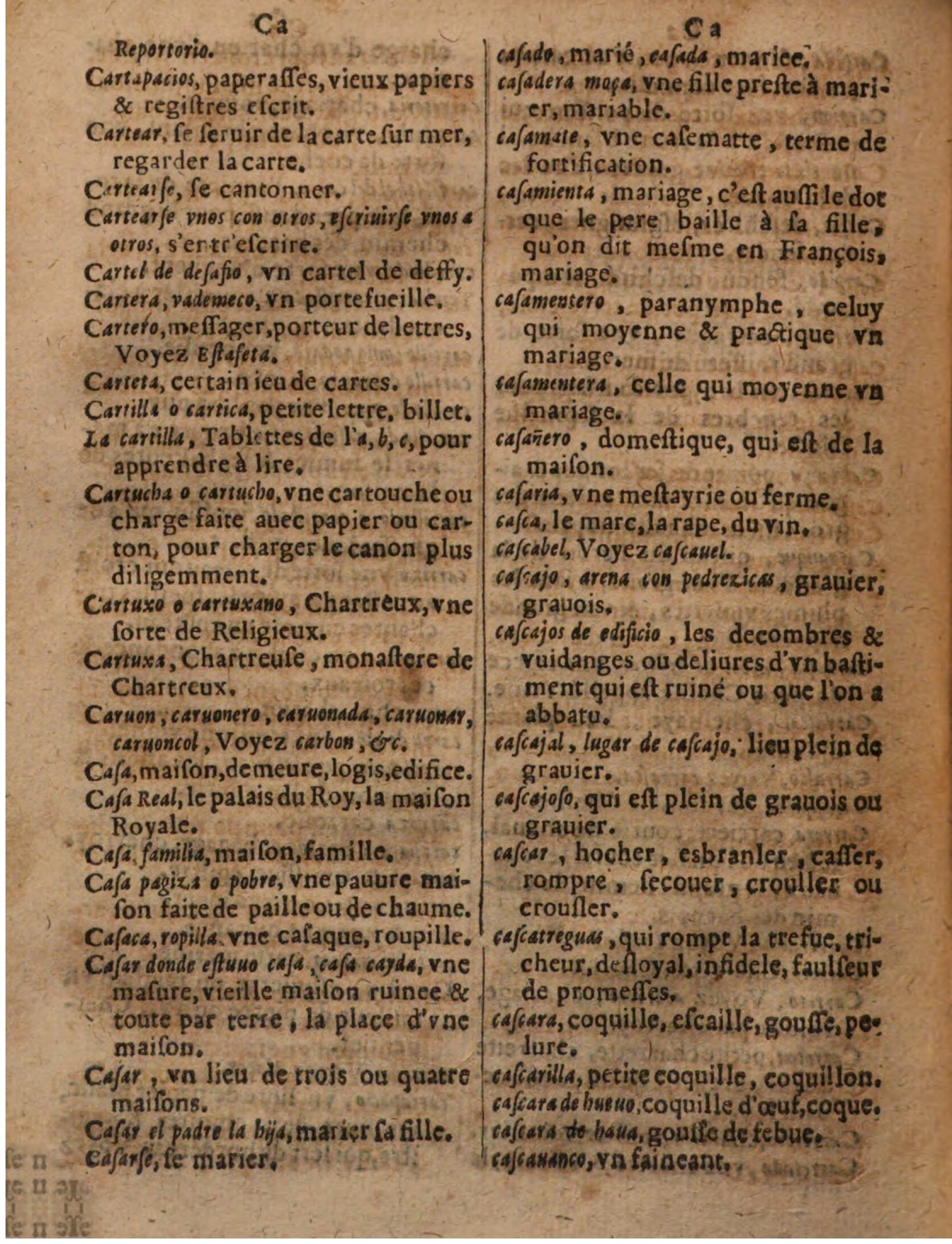 1625 - Hubert Antoine - Trésor des deux langues espagnole et française - Augsbourg