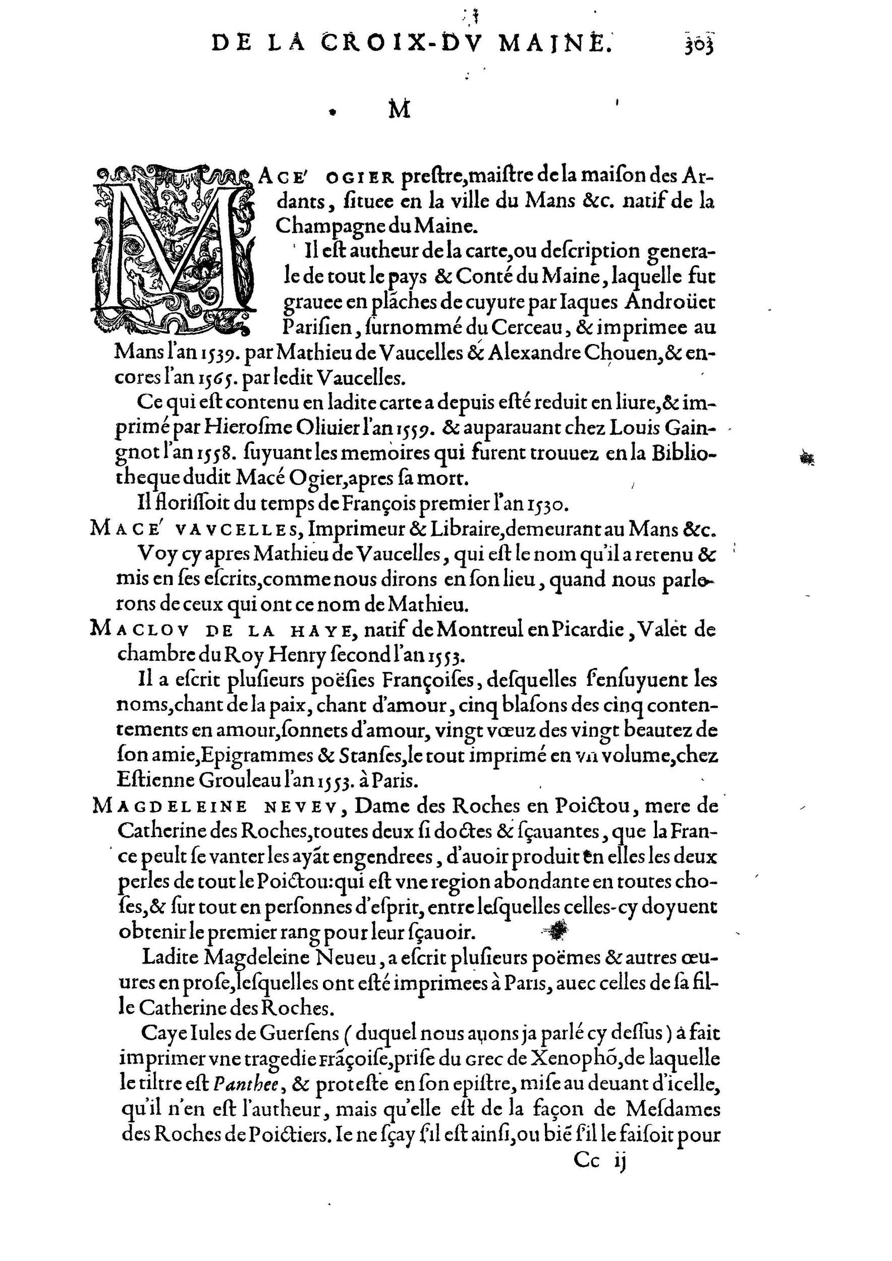 1584 - Abel L&#039;Angelier - Bibliothèques françaises - BnF