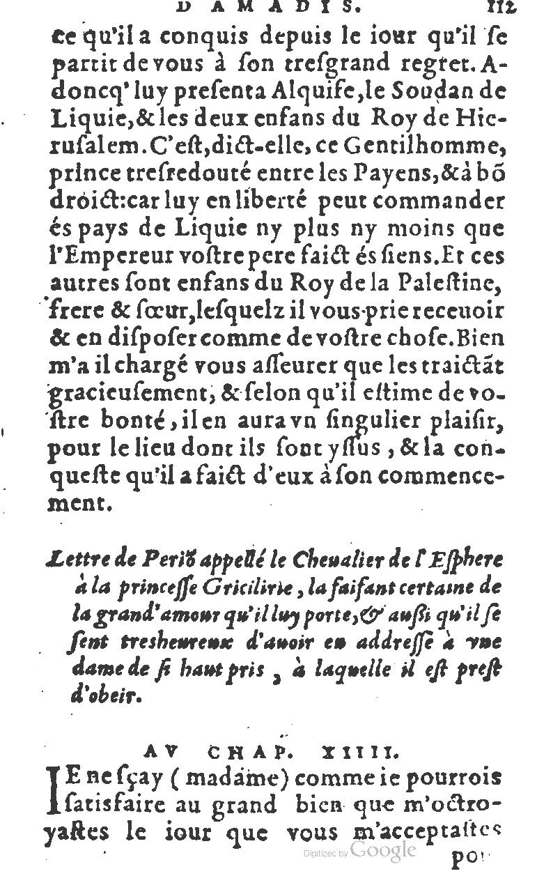 1582 - Jean Huguetan - Trésor des Amadis T. 1 - BM Lyon