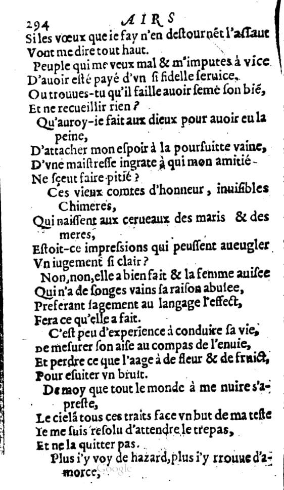 1606 - Théodore Reinsart - Trésor des chansons amoureuses recueillies des plus excellents airs de cour - Livre I - NK ČR Prague