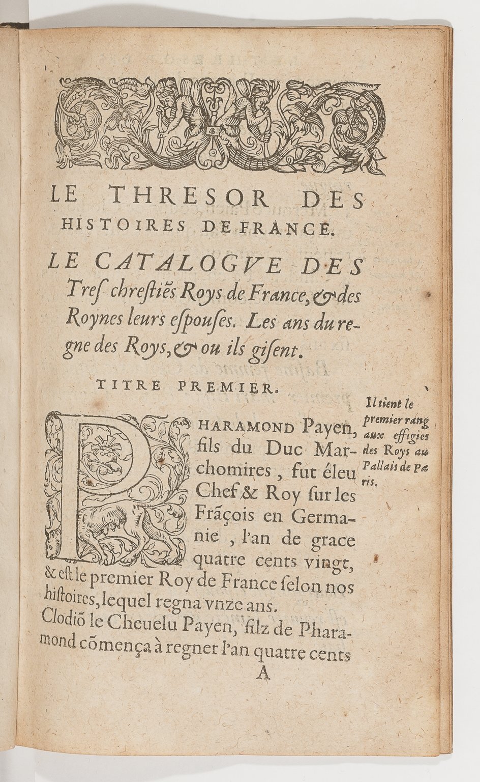 1583 - Galiot Corrozet - Trésor des histoires de France - BnF