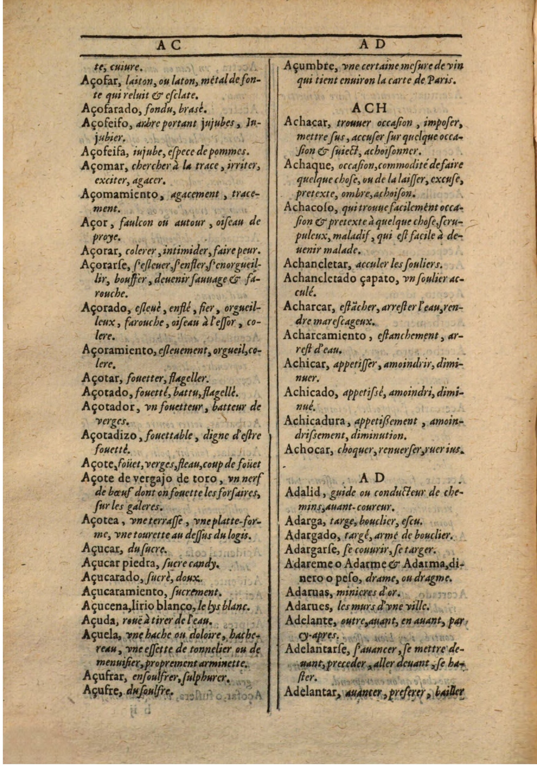 1607 - Marc Orry - Trésor des deux langues espagnole et française (Première partie) - BSB Munich 1607 - Marc Orry - Trésor des deux langues espagnole et française (Première partie) - BSB Munich