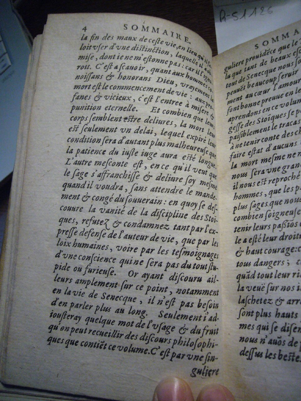 1604 - Jean Houzé - Œuvres morales et mêlées de Sénèque, Trésor de philosophie morale - T. 2 - BnF