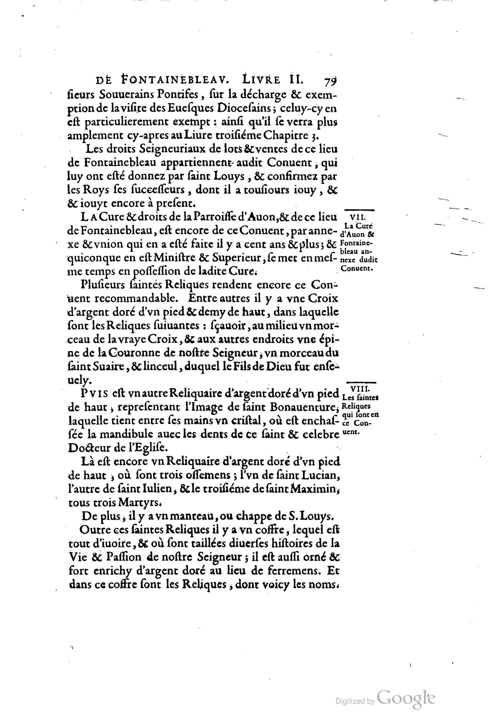 1642 - Sébastien Cramoisy - Trésor des merveilles de la maison royale de Fontainebleau - BM Lyon 1642 - Sébastien Cramoisy - Trésor des merveilles de la maison royale de Fontainebleau - BM Lyon