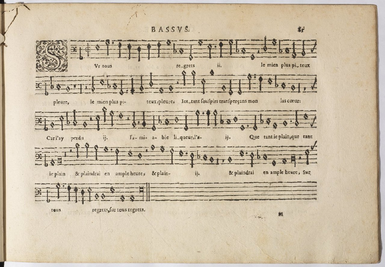 1594 - Paul Marceau - Trésor de musique d&#039;Orlande de Lassus, Superius, Bassus, Tenor, Quinta pars - BnF