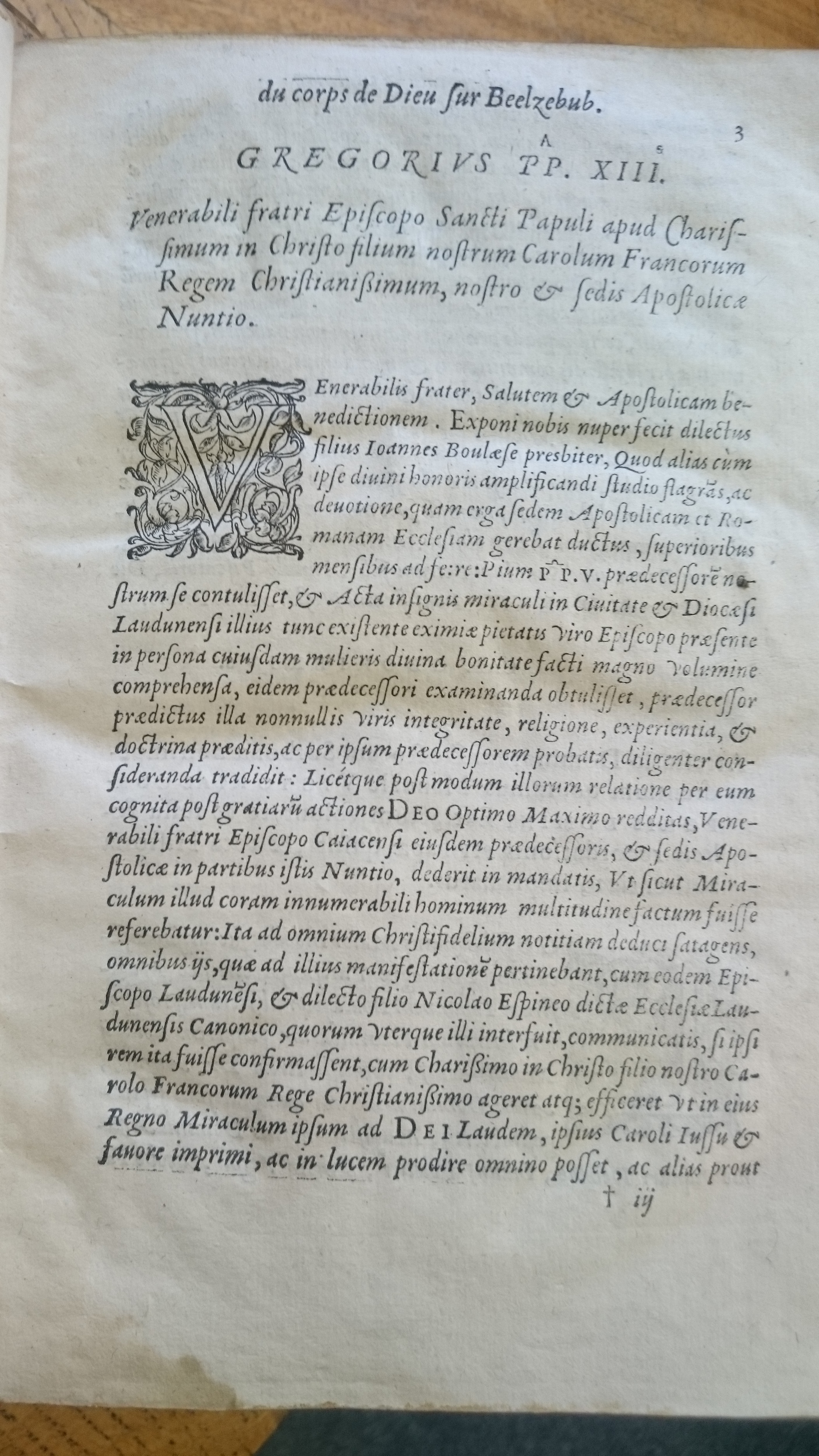 1578 - Nicolas Chesneau - Trésor et entière histoire de la triomphante victoire du corps de Dieu sur l’esprit malin - Douai Quincy