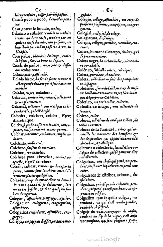 1621 - Adrian Tiffaine - Trésor des deux langues espagnole et française - BM Lyon