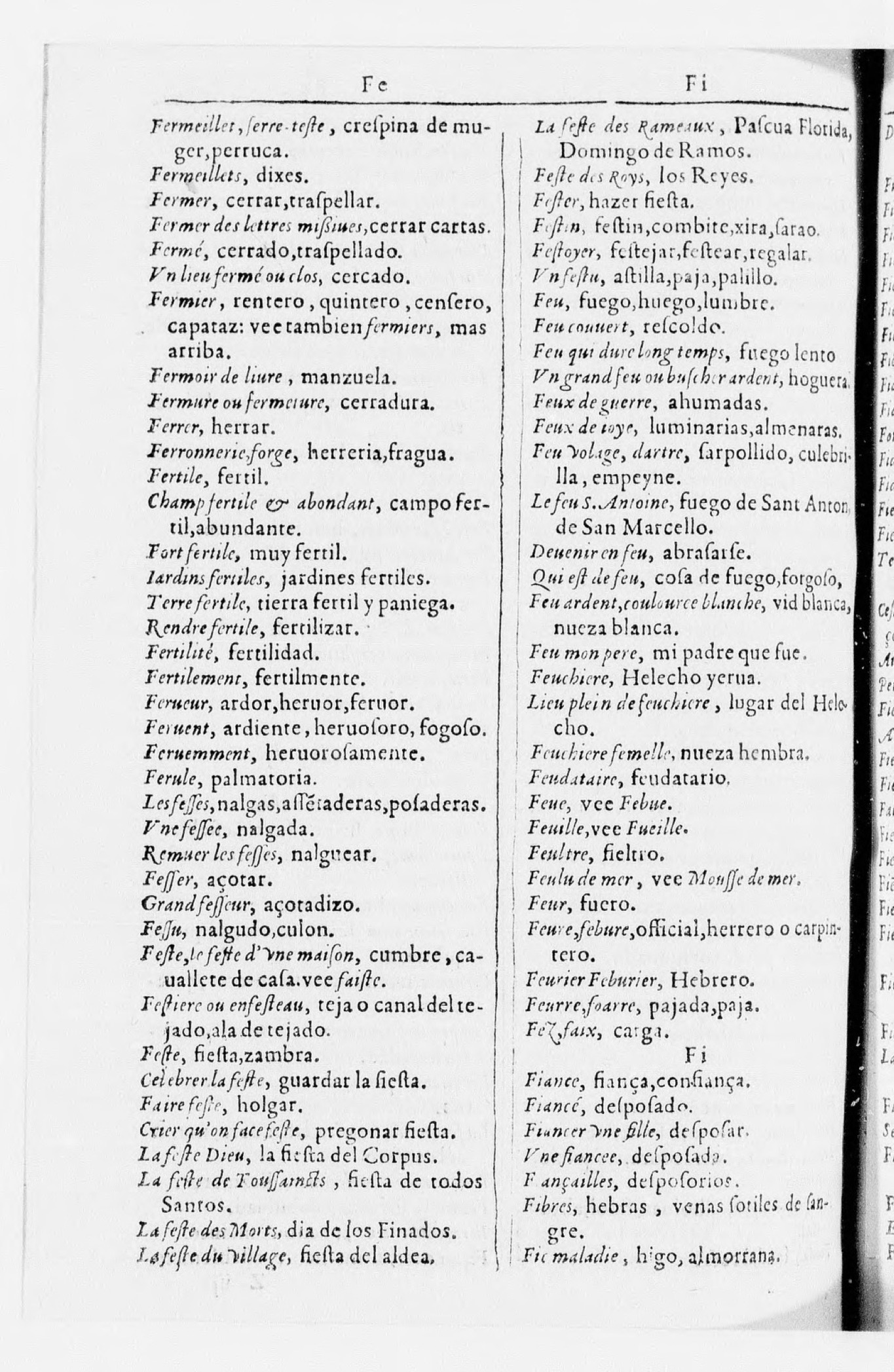 1616 - Veuve Marc Orry - Trésor des deux langues espagnole et française (Seconde partie) - BnF