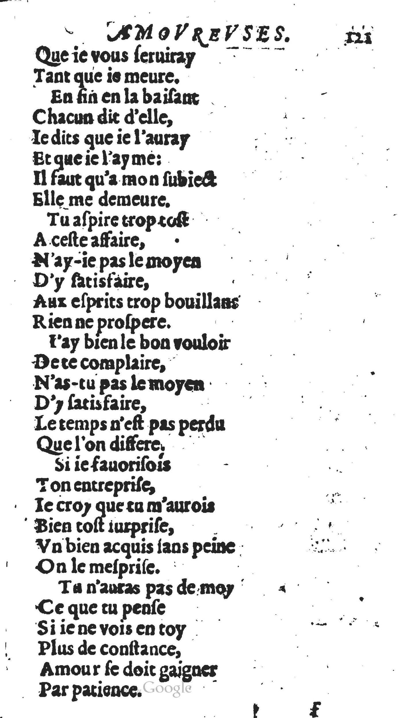 1606 - Théodore Reinsart - Trésor des chansons amoureuses recueillies des plus excellents airs de cour - Livre II - NK ČR Prague
