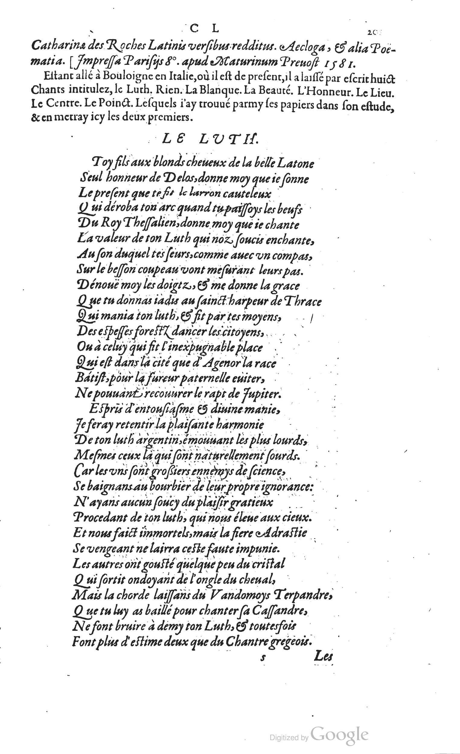 1585 - Barthélemy Honorat - Bibliothèques françaises - BSB Munich
