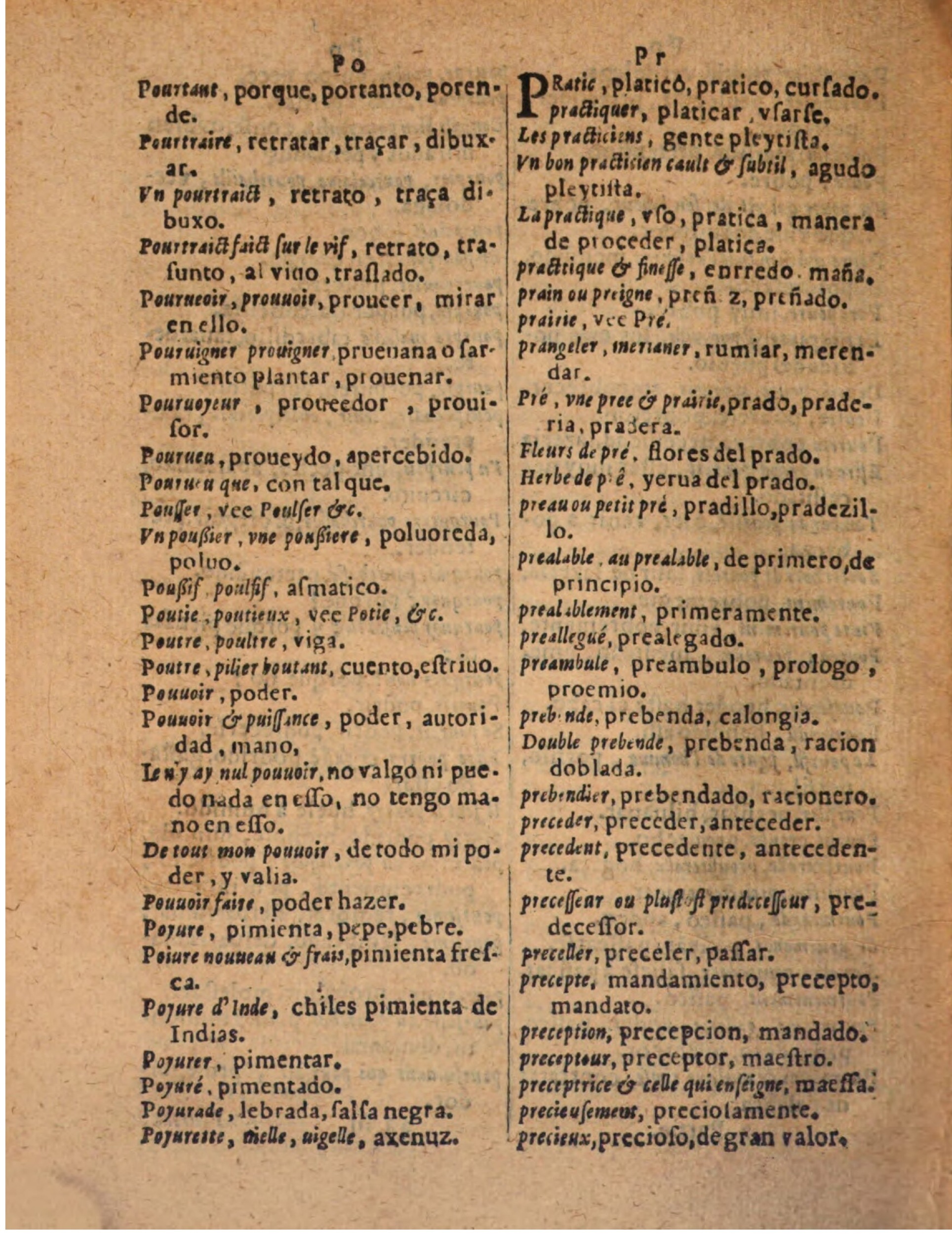 1624 - Hubert Antoine - Trésor des deux langues espagnole et française (Seconde partie) - BSB Munich