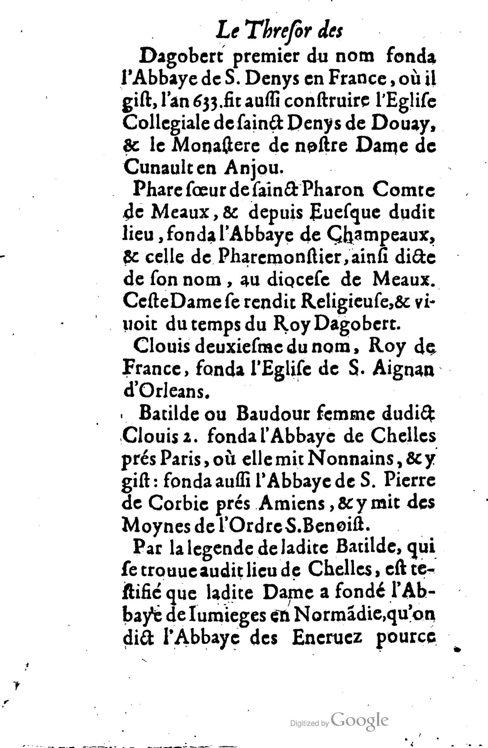 1619 - Jean Corrozet - Trésor des histoires de France - BSB Munich