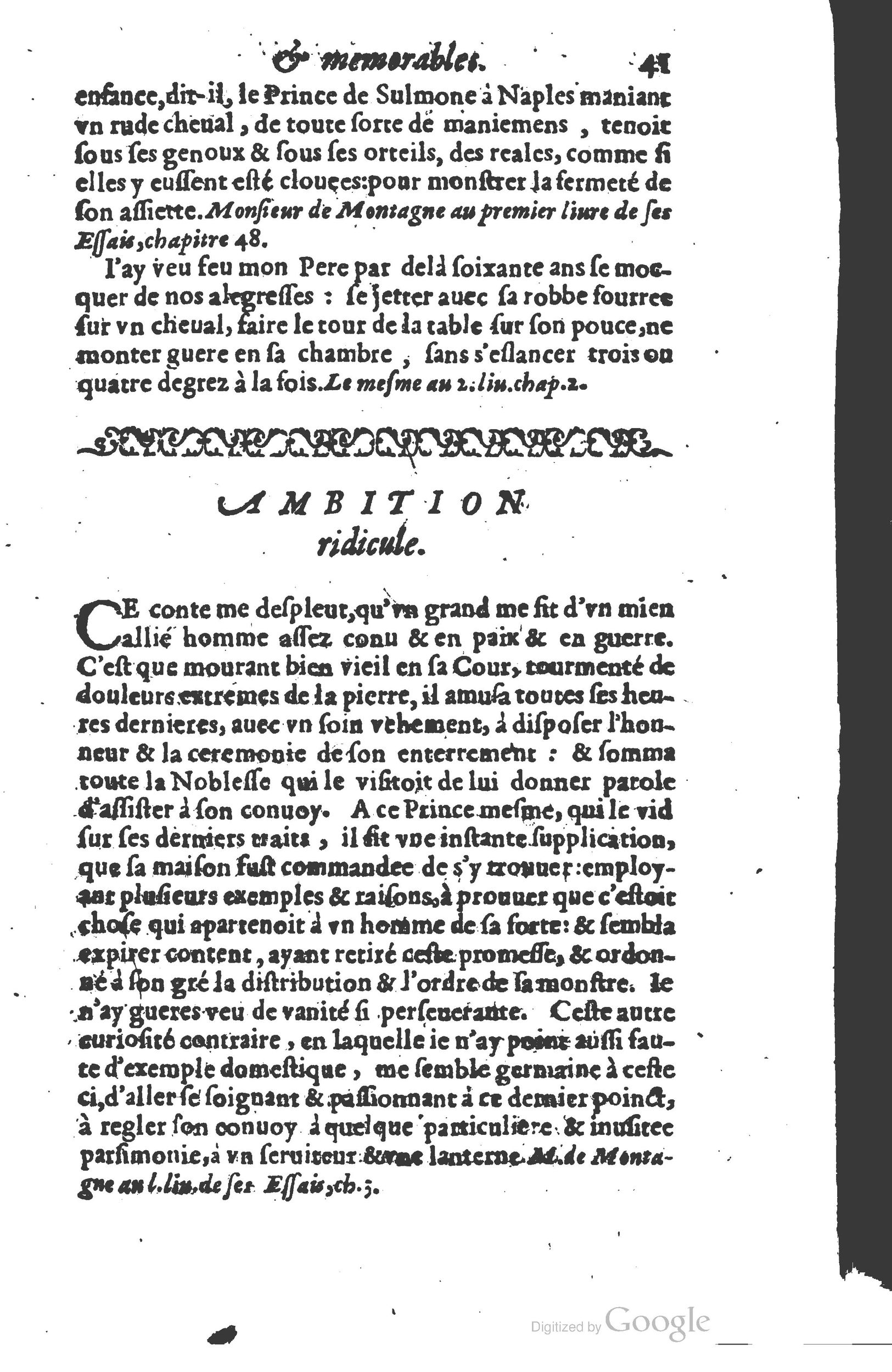 1610 - Paul Marceau - Trésor d’histoires admirables et mémorables - Princeton