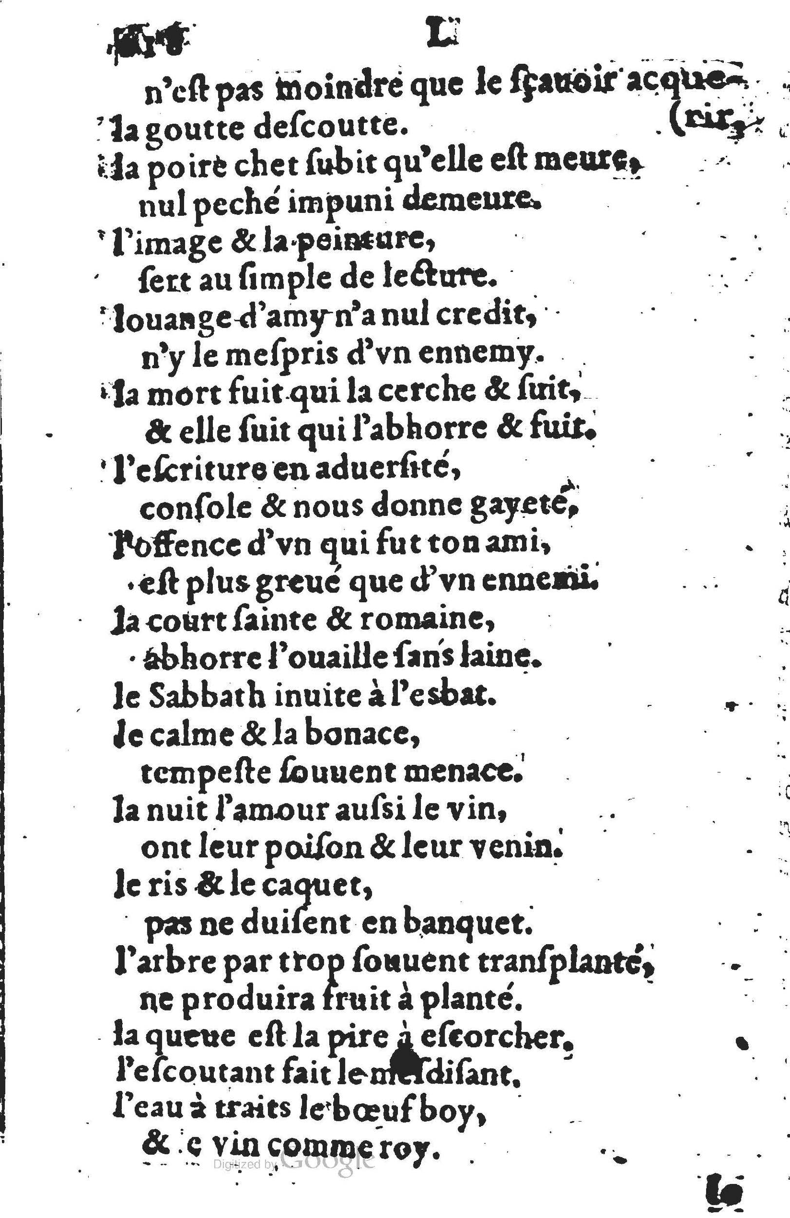 1578 - Nicolas Lescuyer - Trésor des sentences dorées - UGent