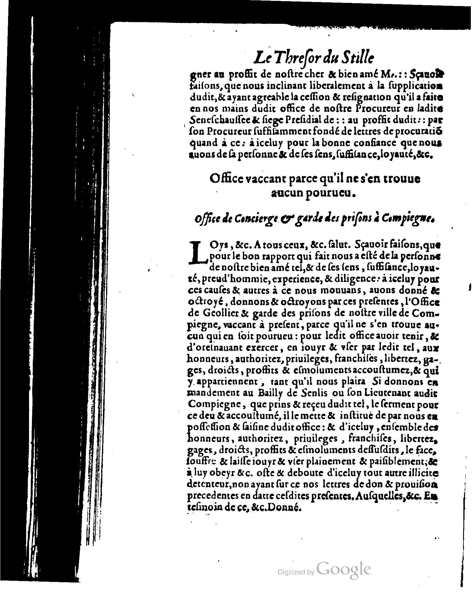 1614 - Jean Richer - Trésor du nouveau style et protocole de la chancellerie de France - BSB Munich