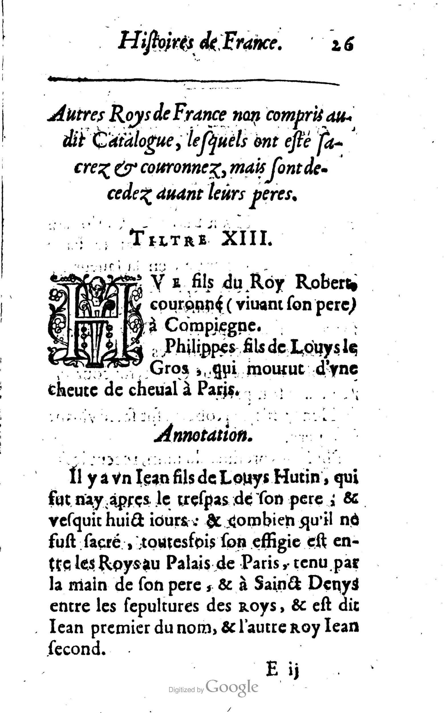 1638 - Jean Corrozet - Trésor des histoires de France - BM Lyon