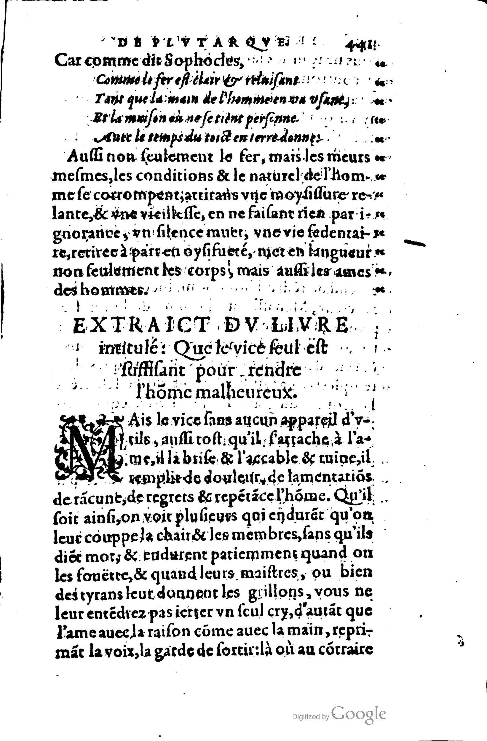 1578 - Jean Poupy - Trésor des morales de Plutarque - BSB Munich