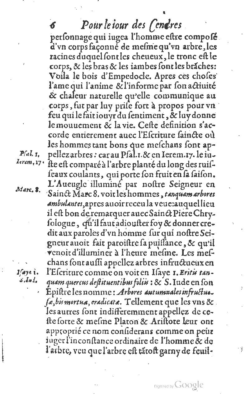 1607 - Nicolas Du Fossé - Trésor quadragésimal - T 01 - BM Lyon