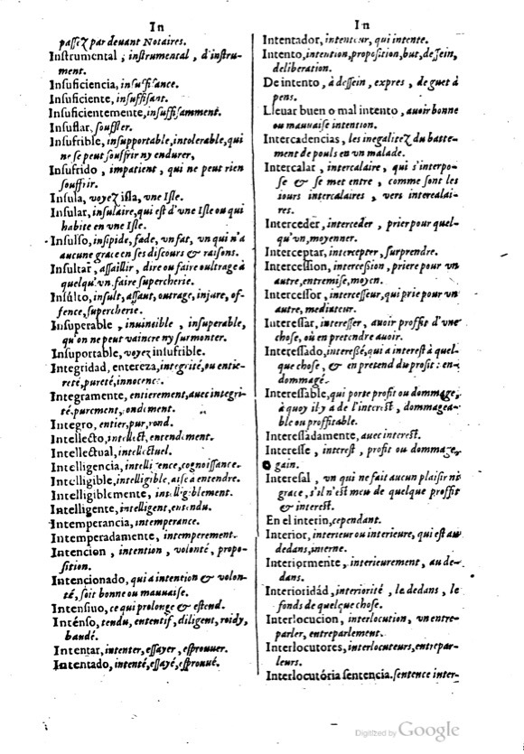 1621 - Adrian Tiffaine - Trésor des deux langues espagnole et française - BM Lyon