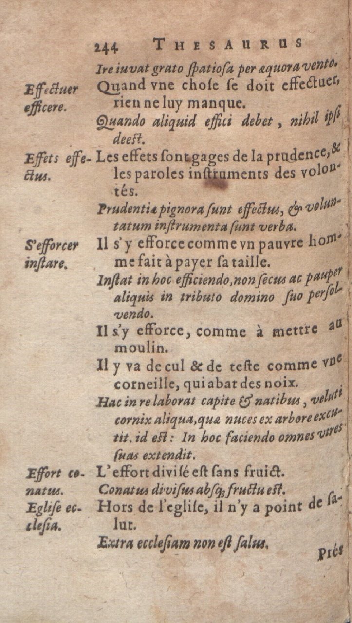 1612 - Dominicus Custos - Trésor des proverbes français  - Bibliopol-Olomuc