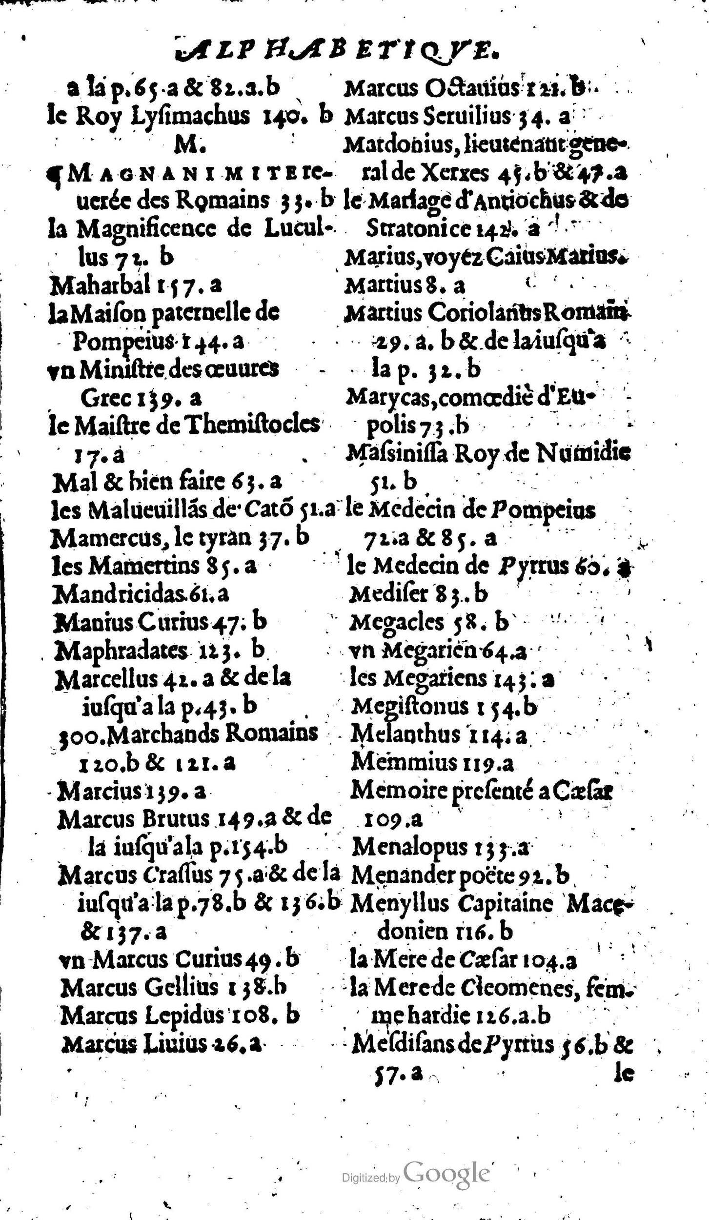 1568 - Willem Silvius - Trésor des vies de Plutarque - Anvers Plantin-Moretus