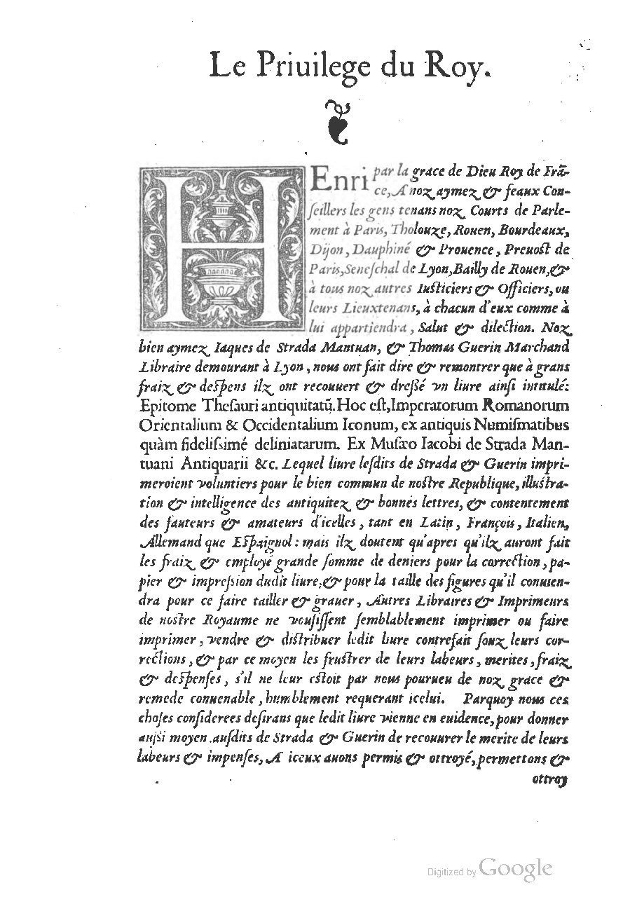 1553 - Jacopo Strada et Thomas Guérin - Épitome du Trésor des antiquités - UGent