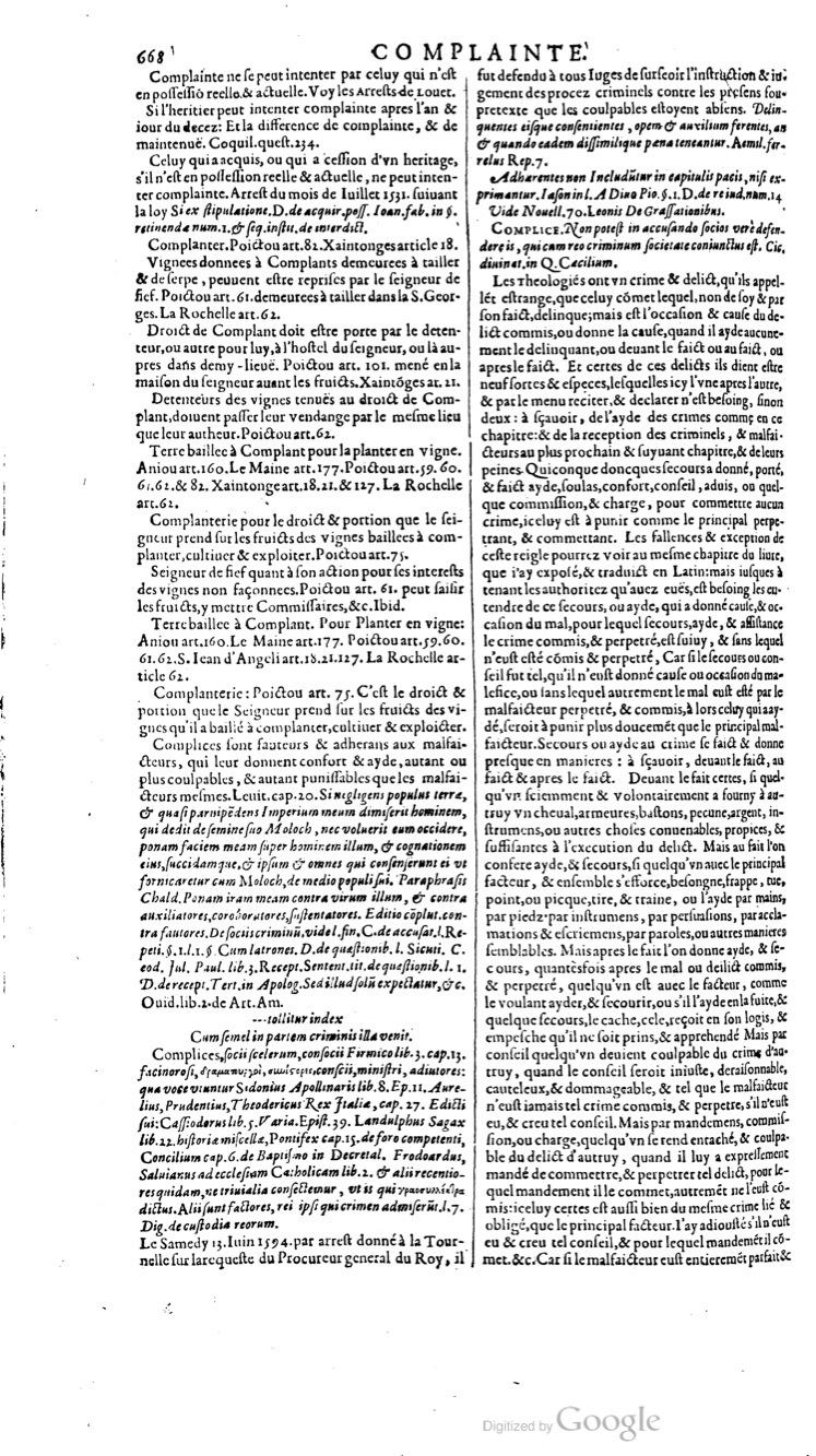 1629 - Veuve Nicolas Buon - Trésor du droit français (29620 T. 1) - BM Lyon