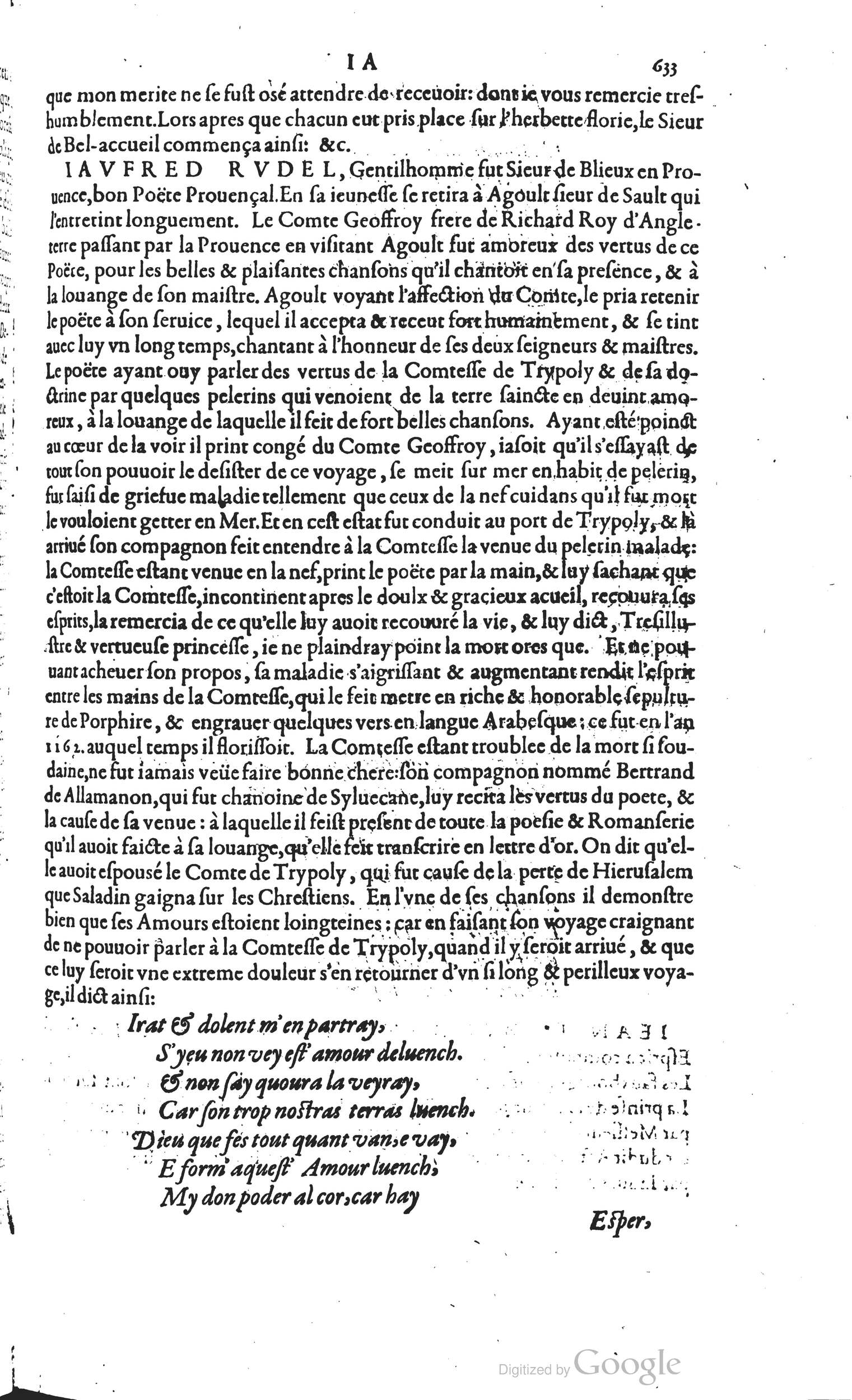 1585 - Barthélemy Honorat - Bibliothèques françaises - BSB Munich