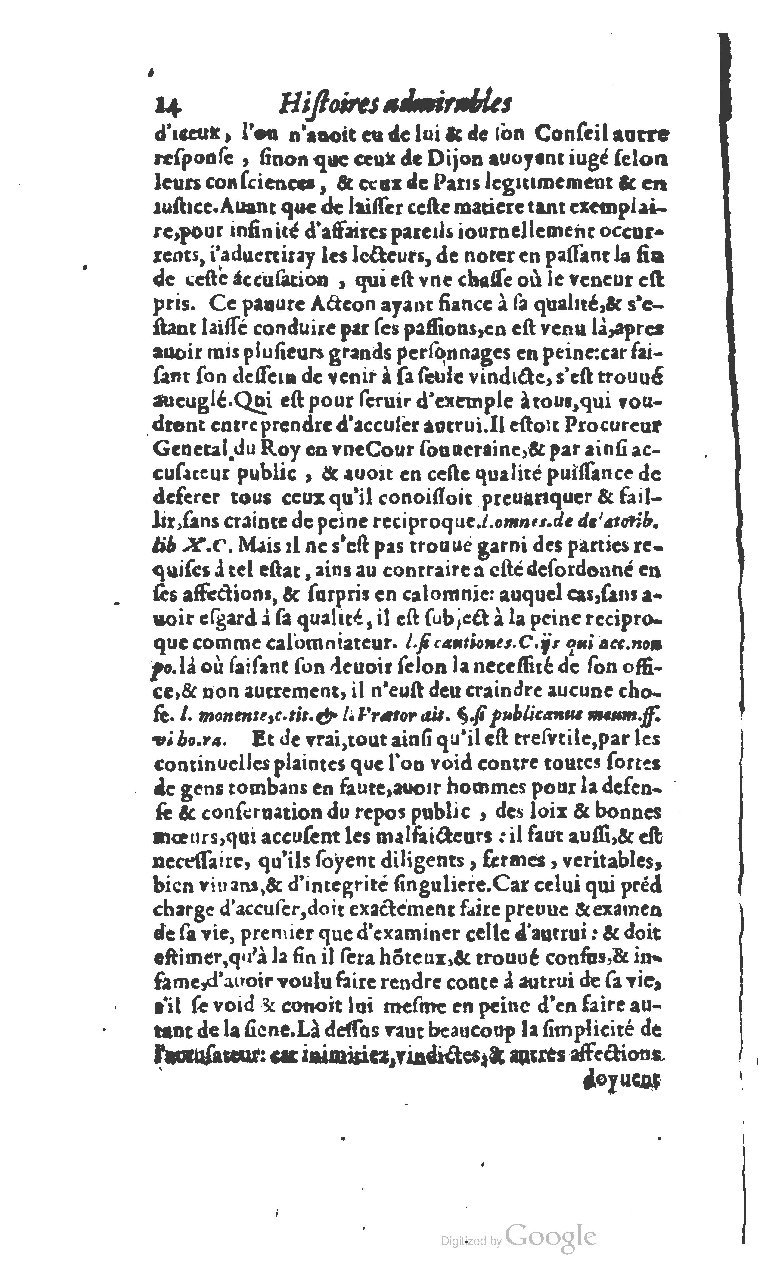 1610 - Paul Marceau - Trésor d’histoires admirables et mémorables - BSB Munich