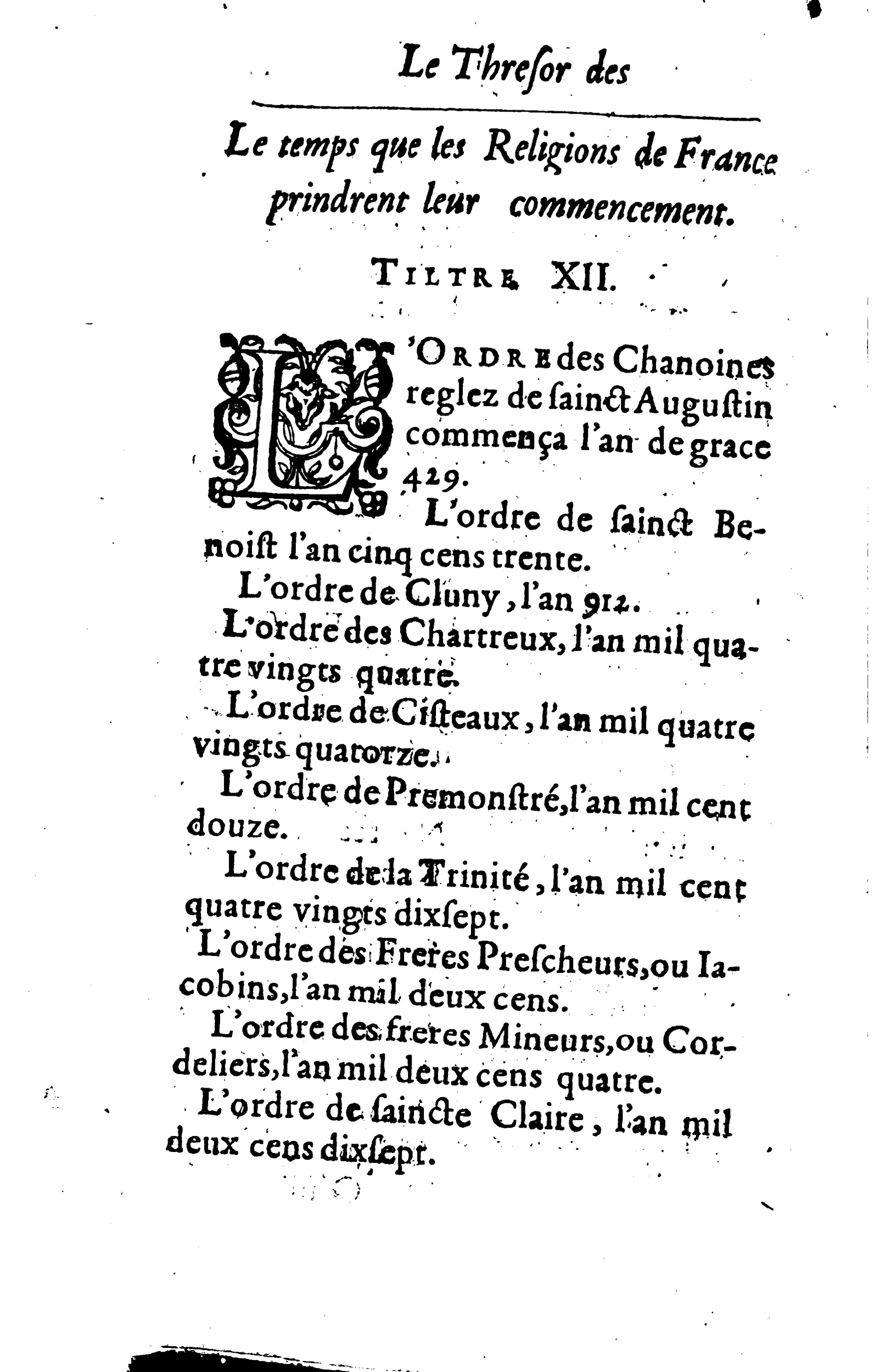 1617 - Jean Corrozet - Trésor des histoires de France - BM Lyon