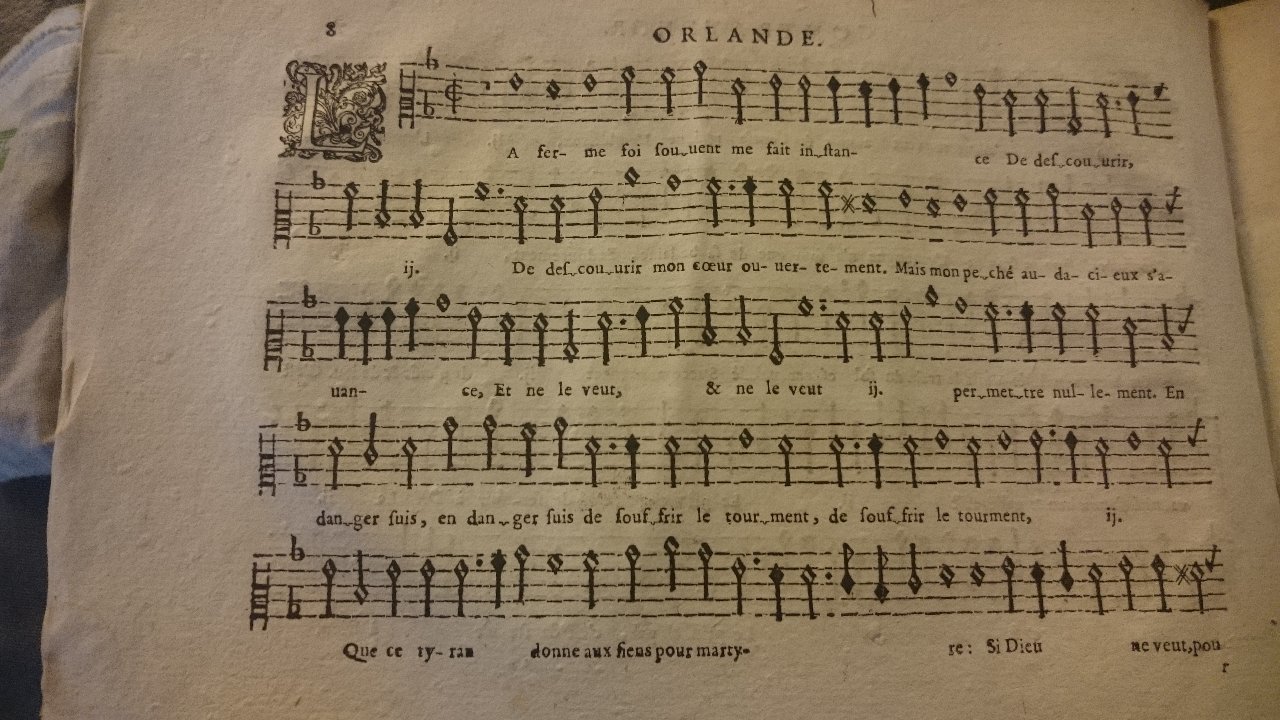 1594 - [Pierre de Saint-André] - Trésor de musique d’Orlande de Lassus, Contratenor - British Library