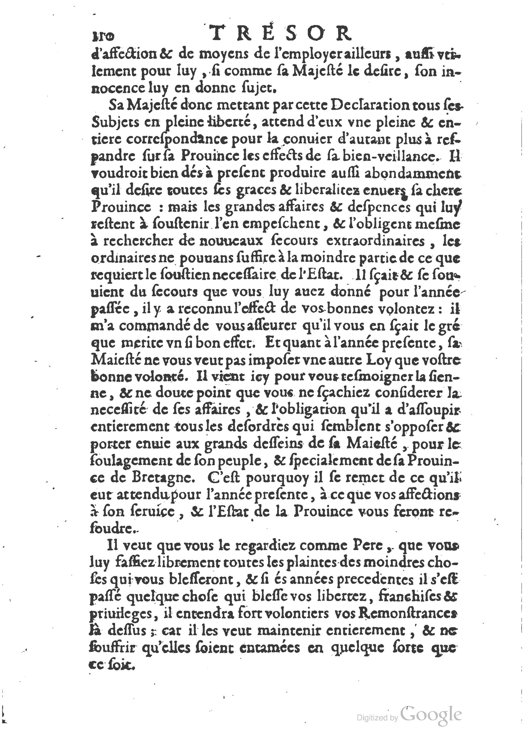 1654 - Michel Bobin - Trésor des harangues, remontrances et oraisons funèbres - BM Lyon