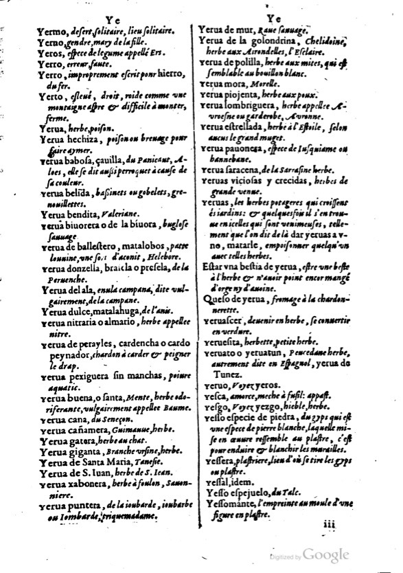 1621 - Adrian Tiffaine - Trésor des deux langues espagnole et française - BM Lyon