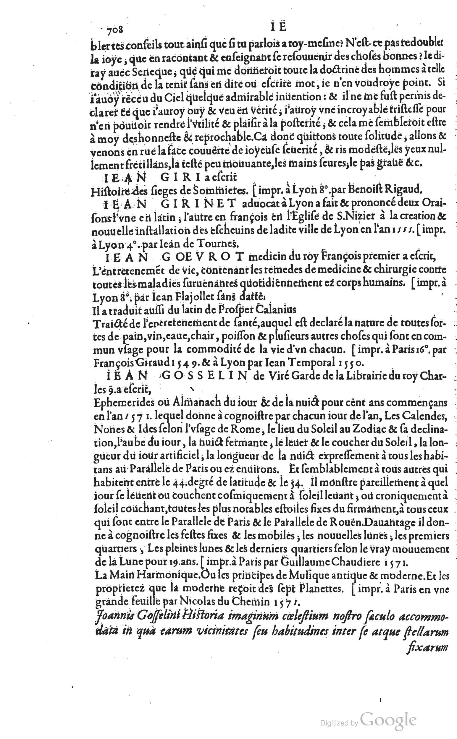 1585 - Barthélemy Honorat - Bibliothèques françaises - BSB Munich