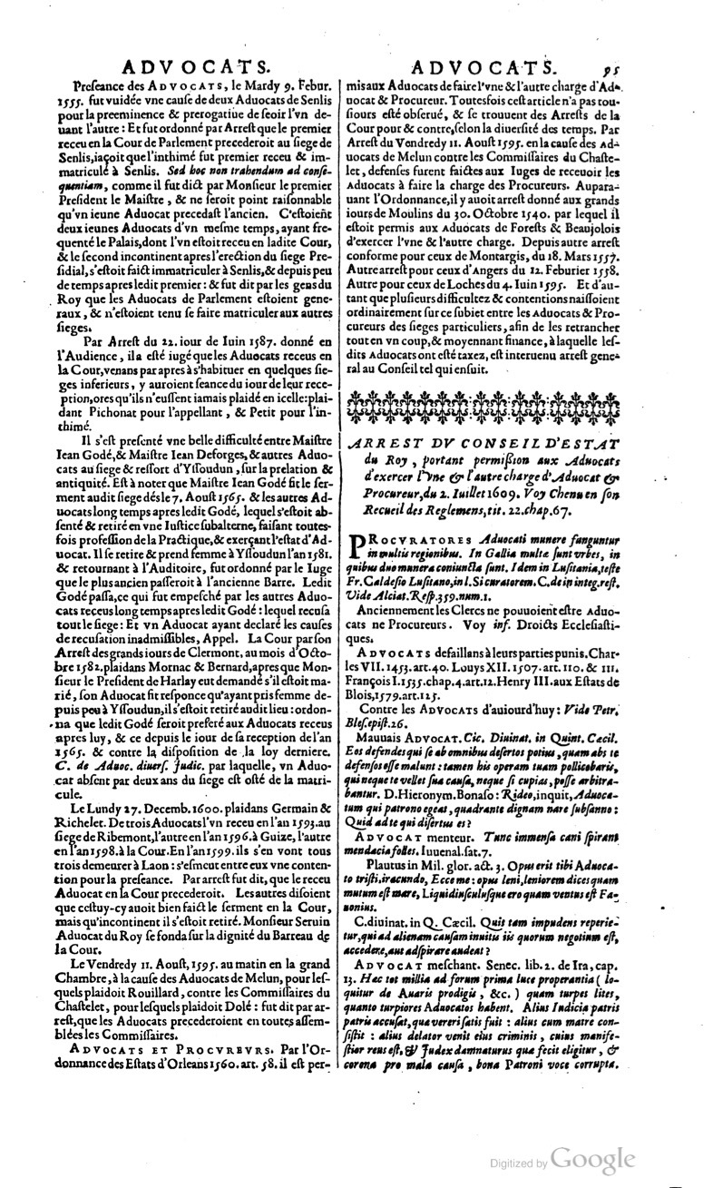 1629 - Veuve Nicolas Buon - Trésor du droit français (21754 T. 1) - BM Lyon