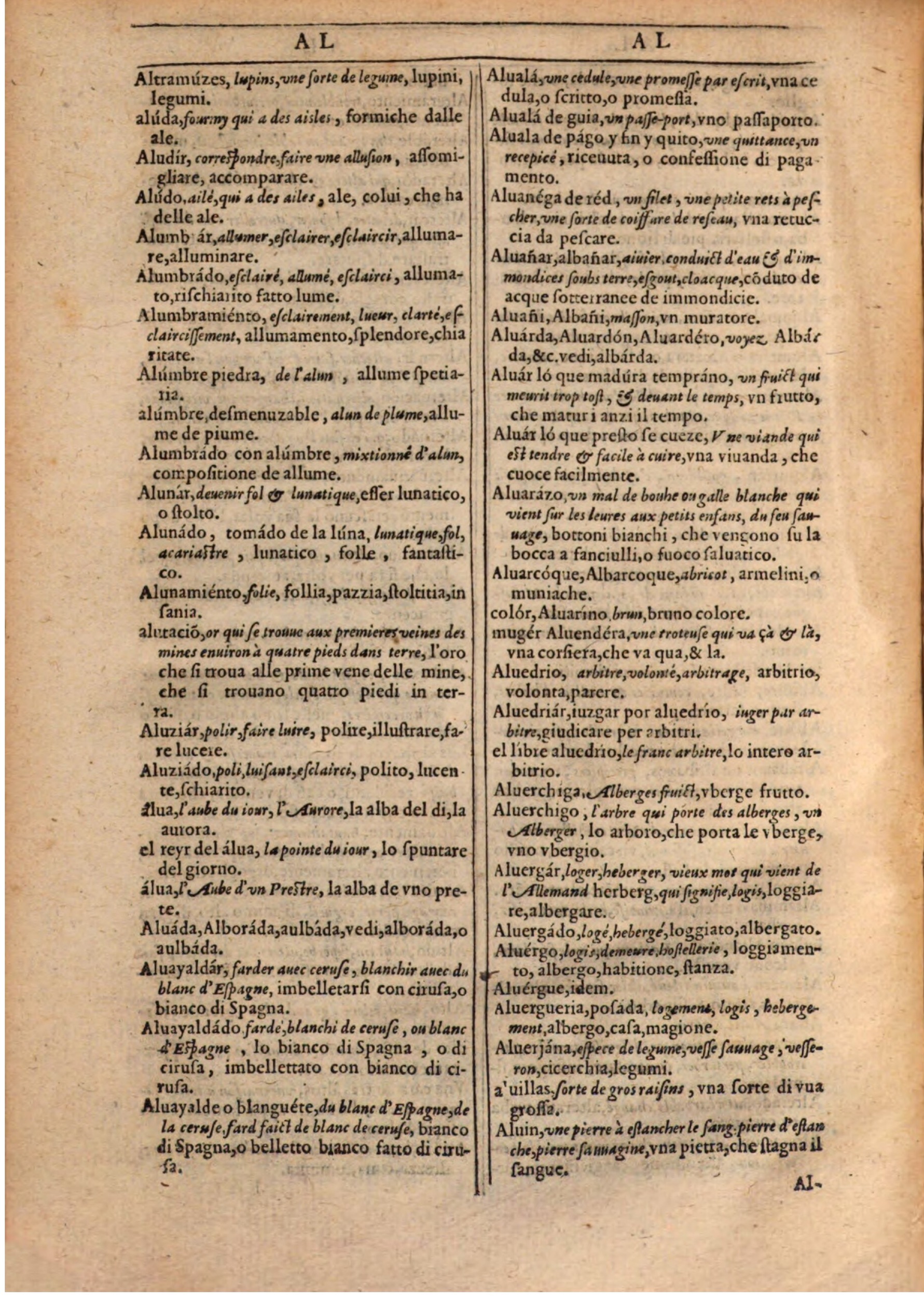 1609 - Philippe Albert et Alexandre Pernet - Trésor des trois langues française, italienne et espagnole (Première partie) - BSB Munich 1609 - Philippe Albert et Alexandre Pernet - Trésor des trois langues française, italienne et espagnole (Première partie) - BSB Munich